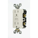 Leviton 15 Amp Self-Test SmartlockPro Slim Tamper-Resistant GFCI Duplex Outlet, White (3-Pack)