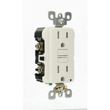 Leviton 15 Amp Self-Test SmartlockPro Slim Tamper-Resistant GFCI Duplex Outlet, White (3-Pack)