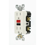 Leviton 15 Amp Self-Test SmartlockPro Slim Duplex Tamper Resistant GFCI Outlet, White (3-Pack)