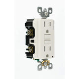 Leviton 15 Amp 125-Volt Duplex Self-Test SmartlockPro Tamper-Resistant AFCI/GFCI Dual Function Outlet, White