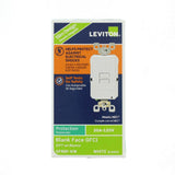Leviton 20 Amp 125-Volt Combo Self-Test Blank Face GFCI Outlet, White