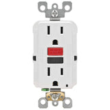 Leviton 15 Amp 125-Volt Self-Test Tamper-Resistant GFCI Outlet, White