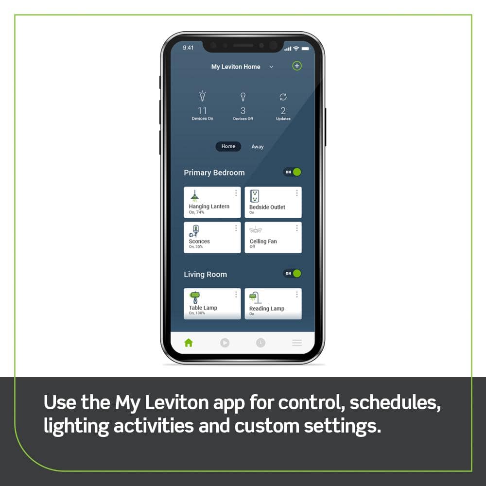Leviton Decora Smart No-Neutral Dimmer & Wi-Fi Bridge Kit for Older Homes Without a Neutral Wire