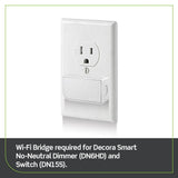 Leviton Decora Smart No-Neutral Dimmer & Wi-Fi Bridge Kit for Older Homes Without a Neutral Wire