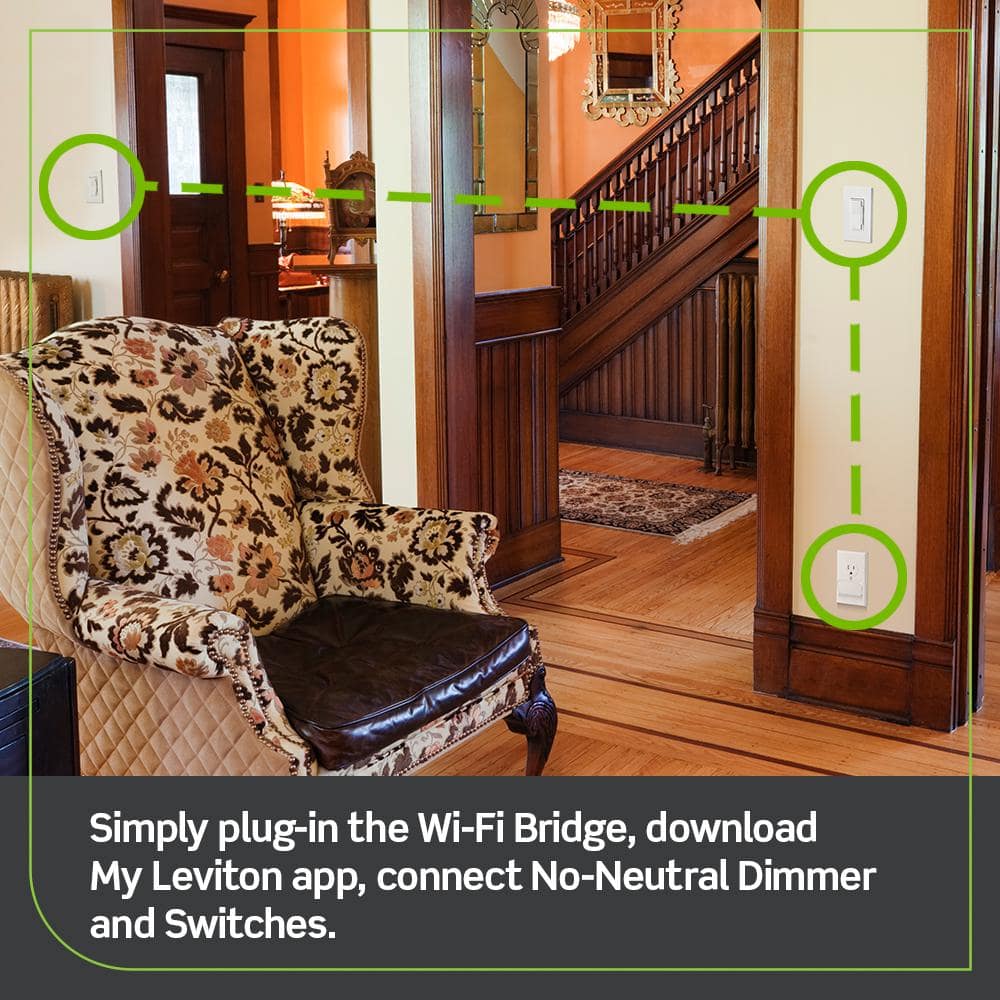 Leviton Decora Smart Wi-Fi Bridge, Use with DN6HD/DN15S No-Neutral Dimmers and Switches