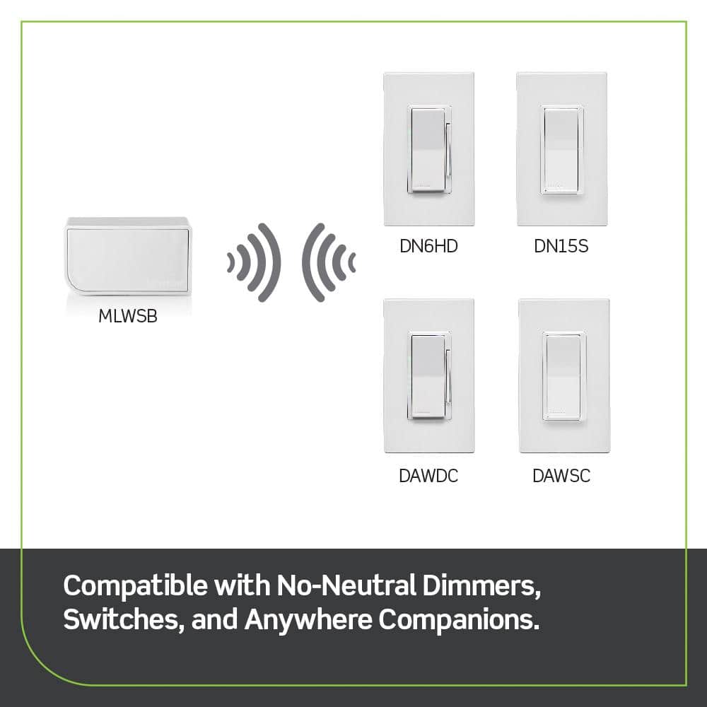 Leviton Decora Smart Wi-Fi Bridge, Use with DN6HD/DN15S No-Neutral Dimmers and Switches