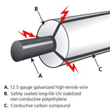White Lightning 1320 ft. 12.5-Gauge White Safety Coated High Tensile Electric Fence Wire