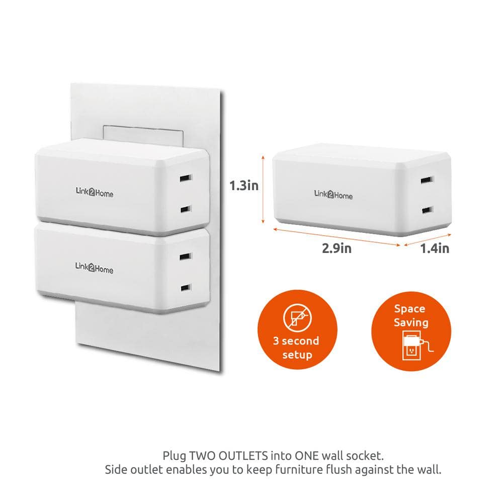 Link2Home Wireless Indoor Remote Control Outlet Switch with 1 RCV and 1 Remote