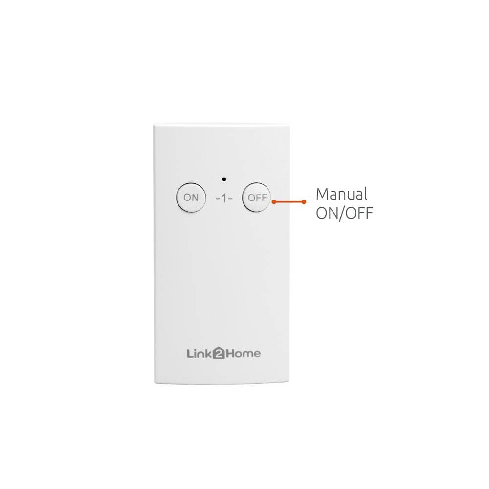 Link2Home Wireless Indoor Remote Control Outlet Switch with 1 RCV and 1 Remote