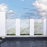 Lirago 75 x 48 in. White Modern Outdoor Screen Privacy Screen with Leaf Patterns Wall Decal
