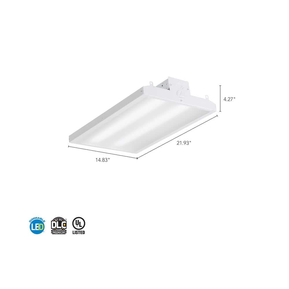 Lithonia Lighting Contractor Select I-Beam 2 ft. 250-Watt Equivalent Integrated LED Dimmable White High Bay Light Fixture, 5000K
