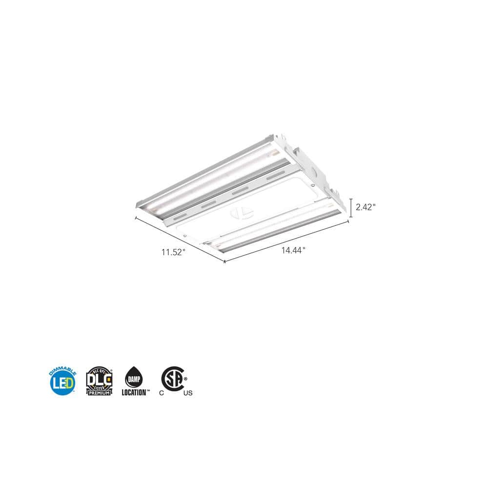 Lithonia Lighting Contractor Select CPHB 1.2 ft. 175-Watt Equivalent Integrated LED Dimmable White High Bay Light, 5000K