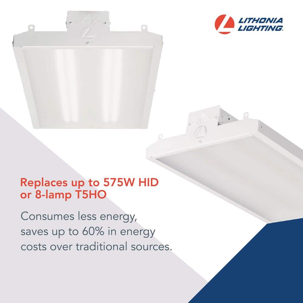 Lithonia Lighting Contractor Select I-Beam 2 ft. 400-Watt Equivalent Integrated LED Dimmable White High Bay Light Fixture, 5000K