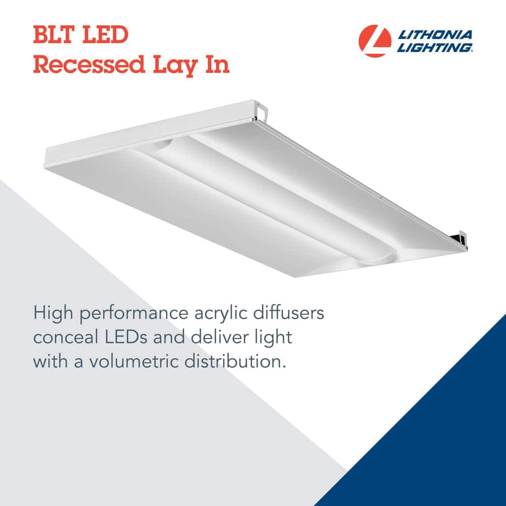 Lithonia Lighting 34-Watt White Integrated LED Troffer