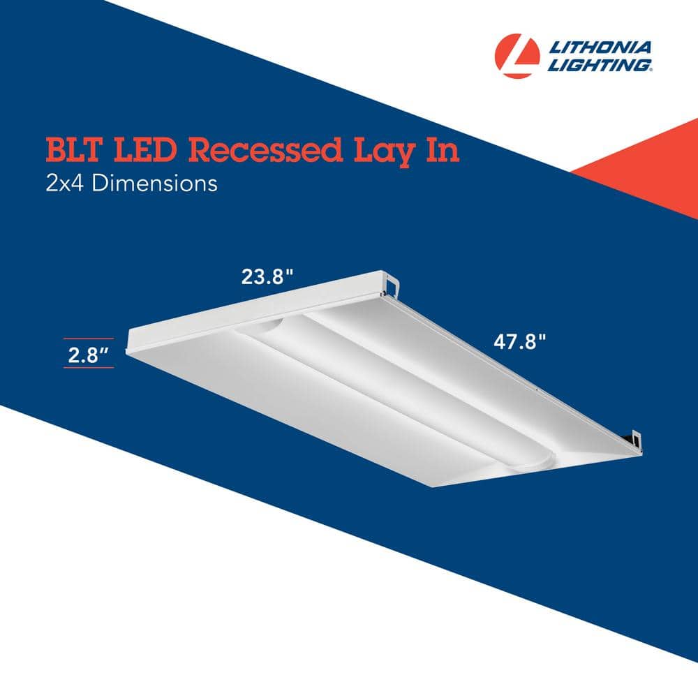 Lithonia Lighting 34-Watt White Integrated LED Troffer