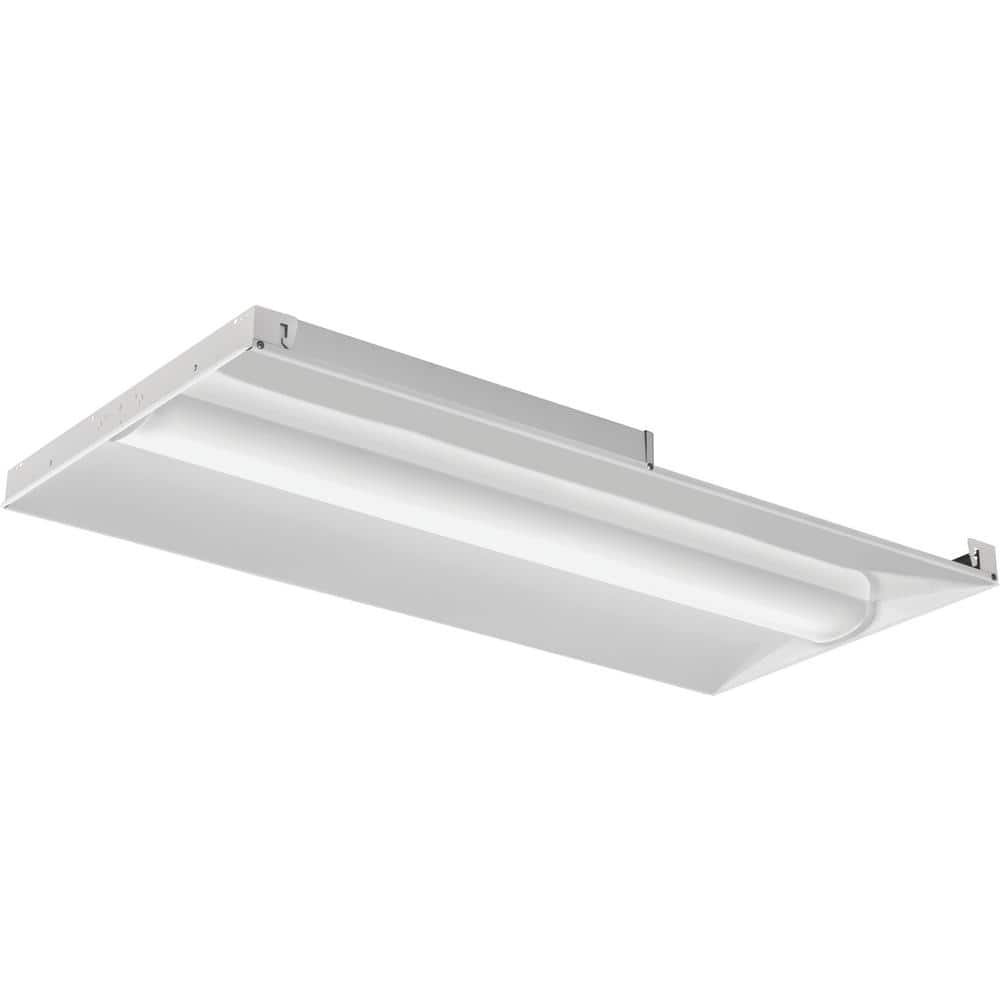 Lithonia Lighting Contractor Select 2 ft. x 4 ft. 128-Watt Integrated LED White 4000 Lumens 4000K Curved Center Basket Troffer (1-Pack)