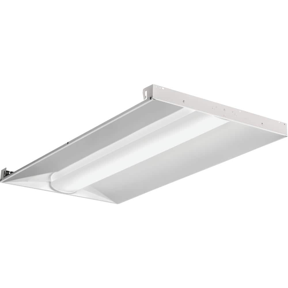 Lithonia Lighting Contractor Select 2 ft. x 4 ft. 128-Watt Integrated LED White 4000 Lumens 4000K Curved Center Basket Troffer (1-Pack)