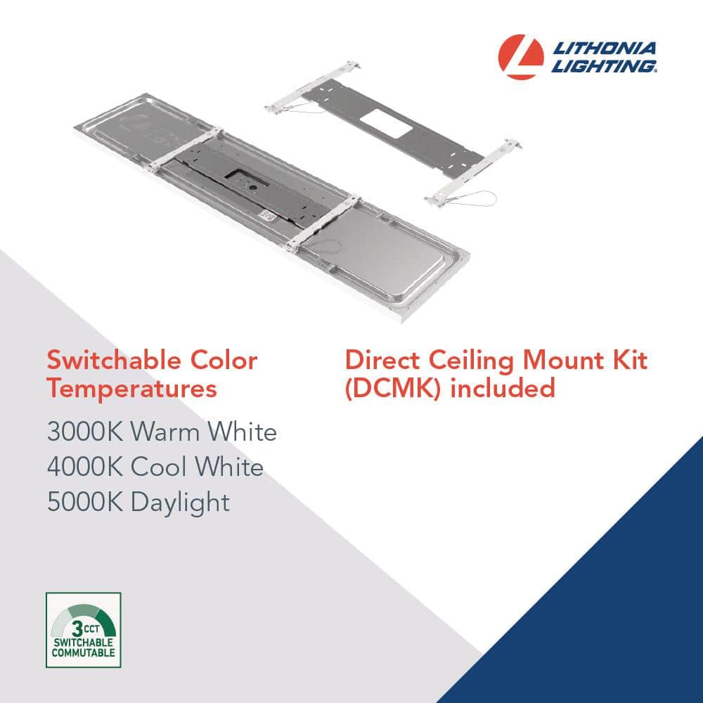 Lithonia Lighting Contractor Select CPANL DCMK 2 ft. x 4 ft. 4000 Lumens Integrated LED Panel Light Switchable Color Temperature
