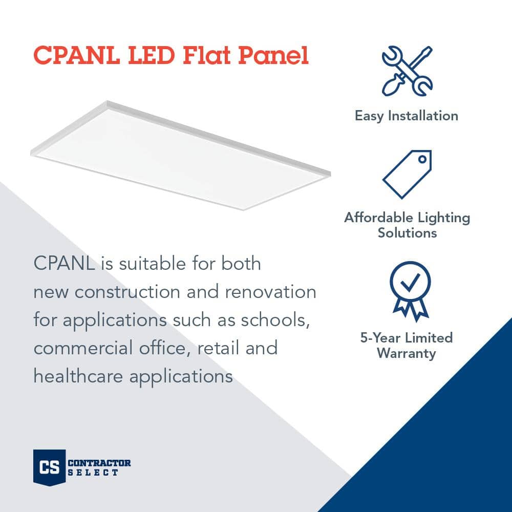 Lithonia Lighting Contractor Select CPANL DCMK 2 ft. x 4 ft. 4000 Lumens Integrated LED Panel Light Switchable Color Temperature