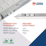 Lithonia Lighting CPX A12 Lens 2 ft. x 4 ft. 128-Watt Equivalent Adjustable Lumens Integrated LED White Troffer Light with Switchable CCT