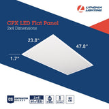 Lithonia Lighting CPX A12 Lens 2 ft. x 4 ft. 128-Watt Equivalent Adjustable Lumens Integrated LED White Troffer Light with Switchable CCT