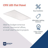 Lithonia Lighting Contractor Select CPX 2 ft. x 4 ft. Adjustable Lumens Integrated LED Panel Light with Switchable White Color Temperature