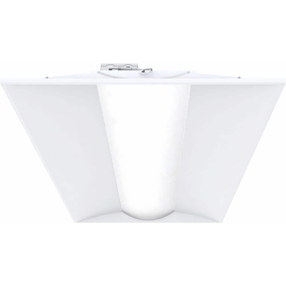 Lithonia Lighting Contractor Select STAKS 2 ft. x 4 ft. 4000/5000/6000 Lumens White Integrated LED Troffer