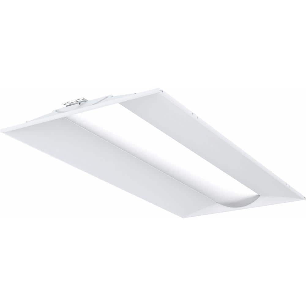 Lithonia Lighting Contractor Select STAKS 2 ft. x 4 ft. 4000/5000/6000 Lumens White Integrated LED Troffer
