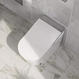 Logmey Smart Elongated Bidet Toilet with Auto Flush & Heated Seat in White