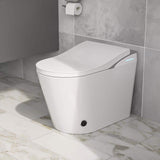 Logmey Smart Elongated Bidet Toilet with Auto Flush & Heated Seat in White