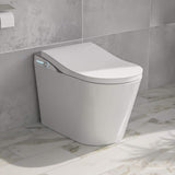 Logmey Smart Elongated Bidet Toilet with Auto Flush & Heated Seat in White