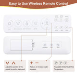 Logmey Smart Elongated Bidet Toilet with Auto Flush & Heated Seat in White