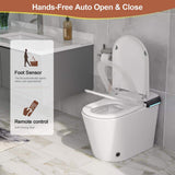 Logmey Smart Elongated Bidet Toilet with Auto Features and Aromatherapy - White