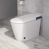 Logmey Smart Elongated Bidet Toilet with Auto Features and Aromatherapy - White