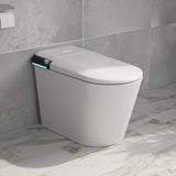 Logmey Smart Elongated Bidet Toilet with Auto Features and Aromatherapy - White
