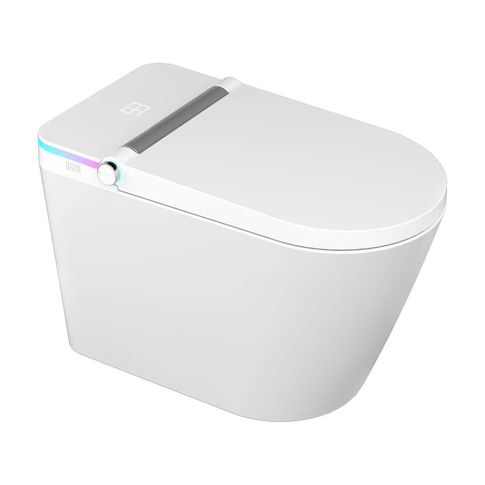 Logmey Smart Elongated Bidet Toilet with Mood Light and Auto Features