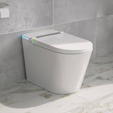 Logmey Smart Elongated Bidet Toilet with Mood Light and Auto Features