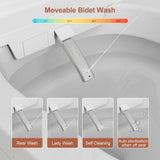 Logmey Elongated Smart Toilet | Heated Seat, Auto Flush, Night Light, Remote Control | MT-7G610
