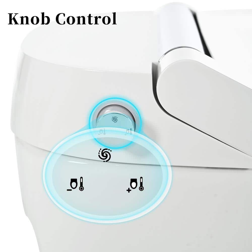 Logmey Elongated Smart Bidet Toilet with Heated Seat, Auto Flush, and Night Light