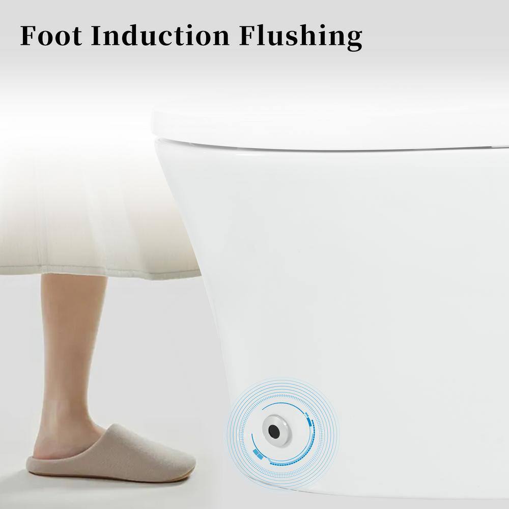 Logmey Elongated Smart Bidet Toilet with Heated Seat, Auto Flush, and Night Light