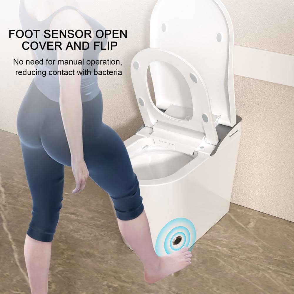 LORDEAR Luxury Elongated Smart LED Bidet Toilet with Automatic Flush and Dryer