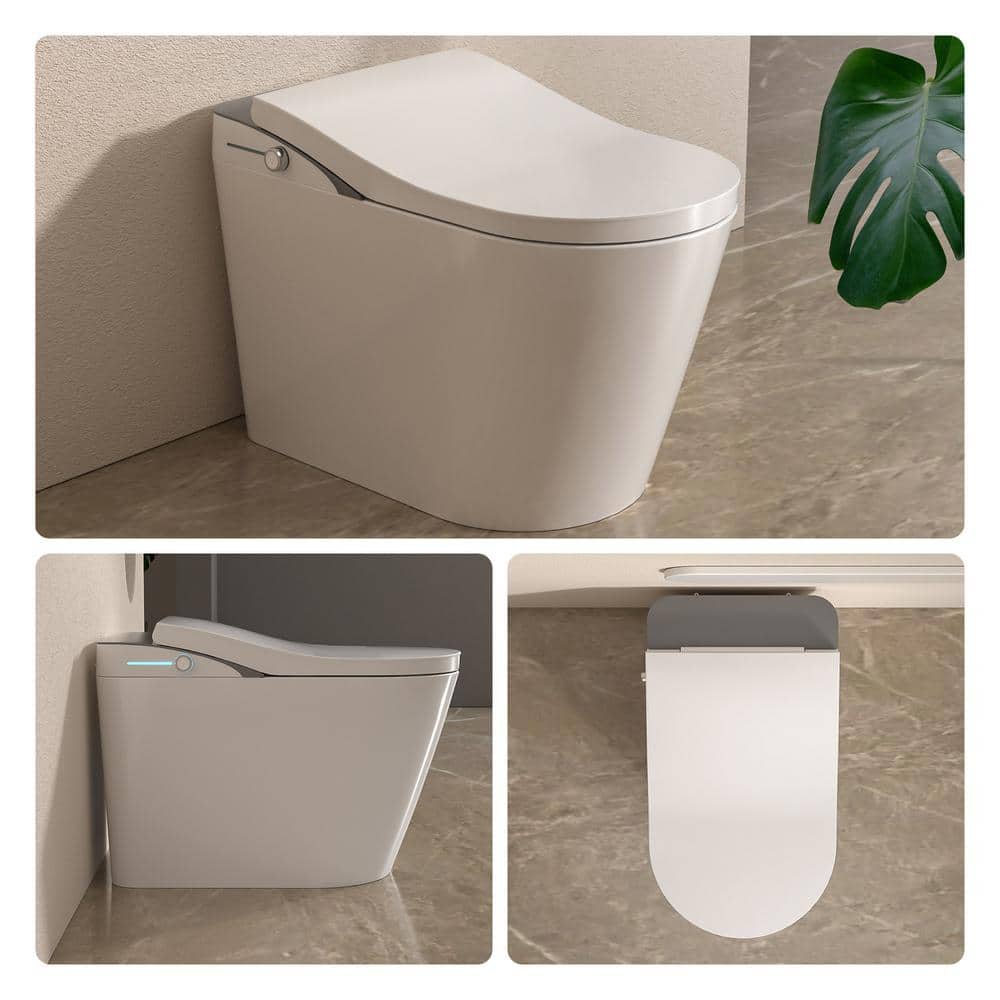 LORDEAR Luxury Elongated Smart LED Bidet Toilet with Automatic Flush and Dryer