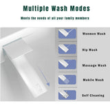 LORDEAR White Smart Elongated Toilet Bidet with Auto Open/Close and LED Display