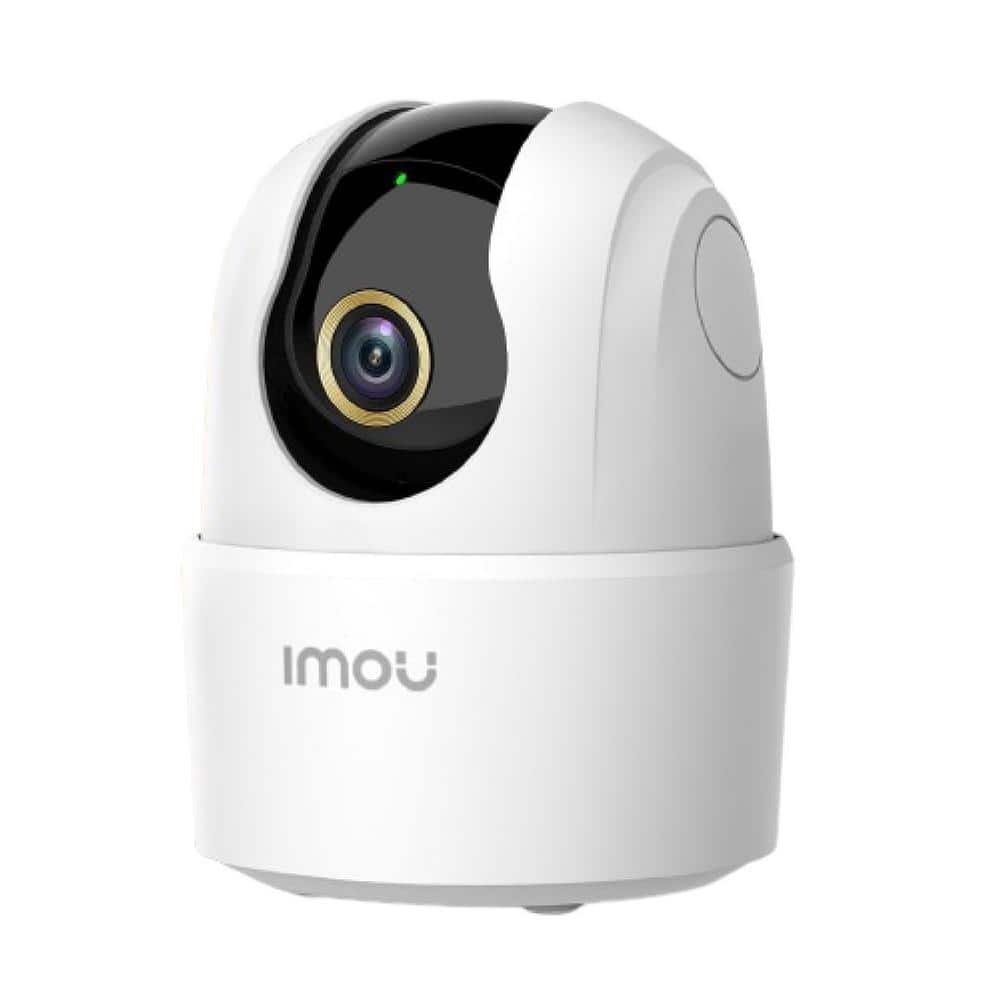 Lukyamzn Wired Indoor Hardwired WiFi Security Camera with Color 10m Night Vision, 2-Way Audio, Human Detection White Finish