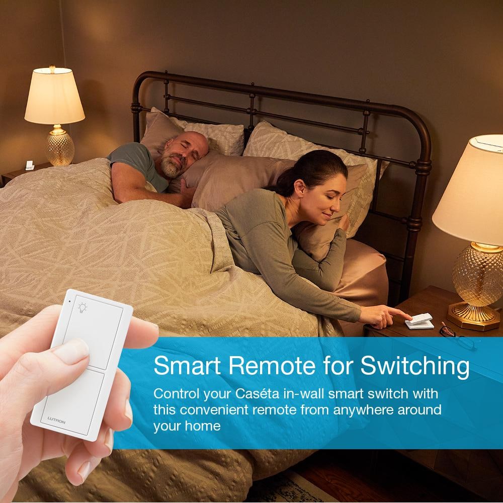 Lutron Pico Smart Remote (2-Button On/Off) for Caseta Smart Switch, White (PJ2-2B-GWH-L01)
