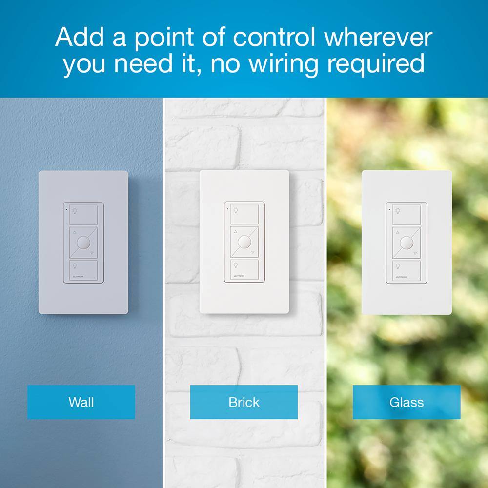 Lutron Caseta Smart Lighting Lamp Dimmer Switch Starter Kit with Smart Hub (P-BDG-PKG1P)