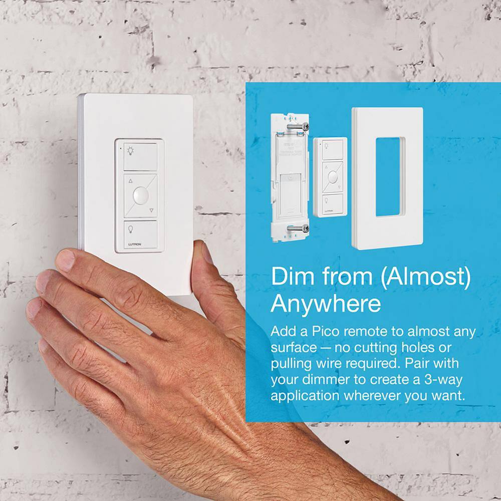 Lutron Caseta Smart Lighting Dimmer Switch (2 Count) Starter Kit with Smart Hub (P-BDG-PKG2W-HD)
