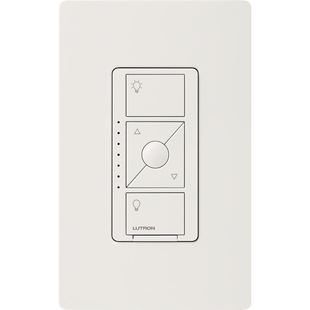Lutron Caseta Smart Lighting Dimmer Switch for ELV Bulbs, 250W LED Bulbs, White (PD-5NE-WH)