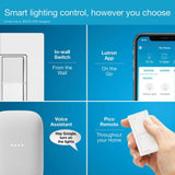 Lutron Claro Smart Switch for Caseta, On/Off Control of Lights/Fans, 5-Amp/Neutral Wire Required, White (DVRF-5NS-WH-R)