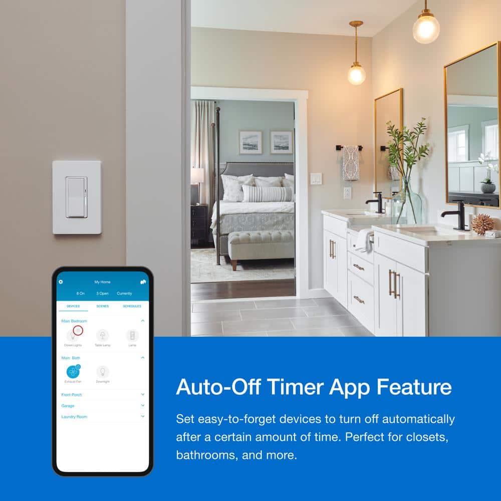 Lutron Caseta Smart Switch (2 Count) Deluxe Kit with Smart Hub and Pico Remote, Neutral Wire Required (P-BDG-PKG2WS-WH)